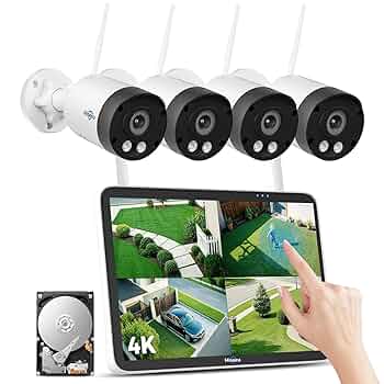 ワイヤレス防犯カメラセット Hiseeu 屋外セキュリティカメラ モニター付き 楽天市場】Hiseeu ワイヤレス 防犯カメラ セット ワイヤレス